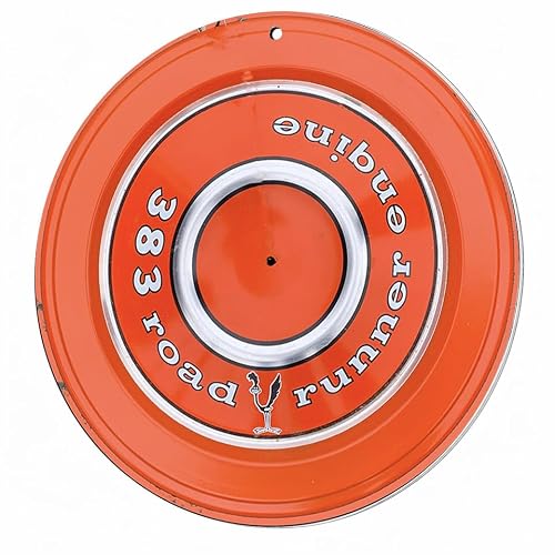 Brotherhood Round Metal Sign for Road Runner Car 383 Engine - Vintage Decor