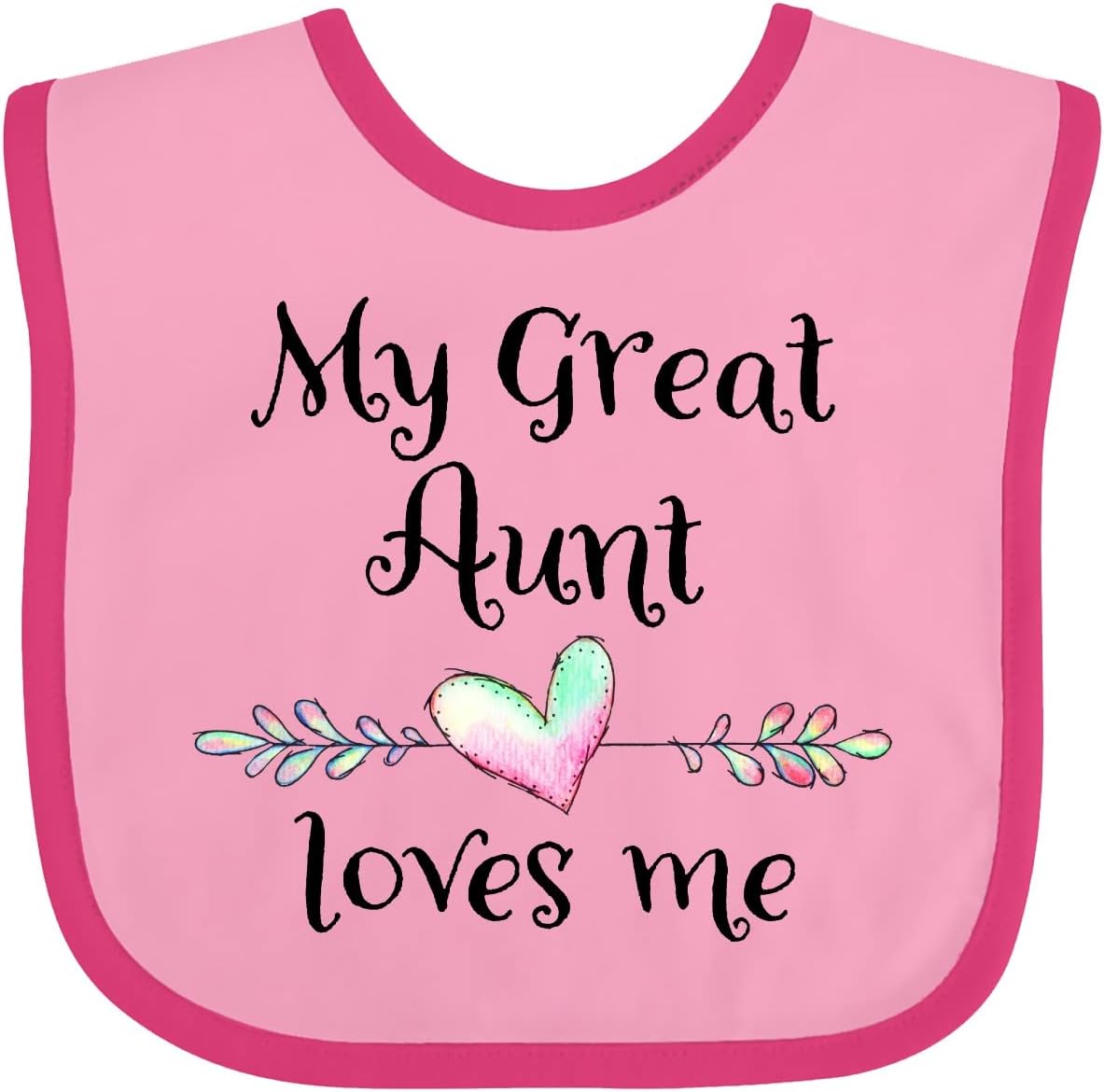 inktastic My Great Aunt Loves Me- Heart Baby Bib