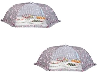 Bseack Cubierta de Comida Vegetal Plegable Cubierta Conjunto de 2 prevenir plagas y Carpa infestaciones Inicio Alimentos Lavable Cubrir los Alimentos for Wild del Restaurante (Color : Rose)