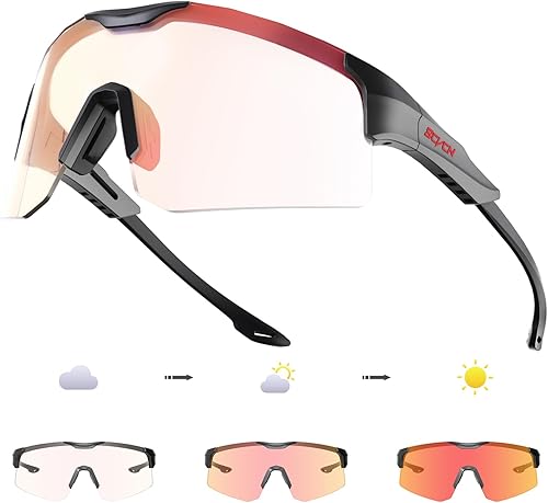 Gafas de ciclismo fotocromáticas para hombres y mujeres, UV400, gafas deportivas para jóvenes, a prueba de viento, para béisbol, golf
