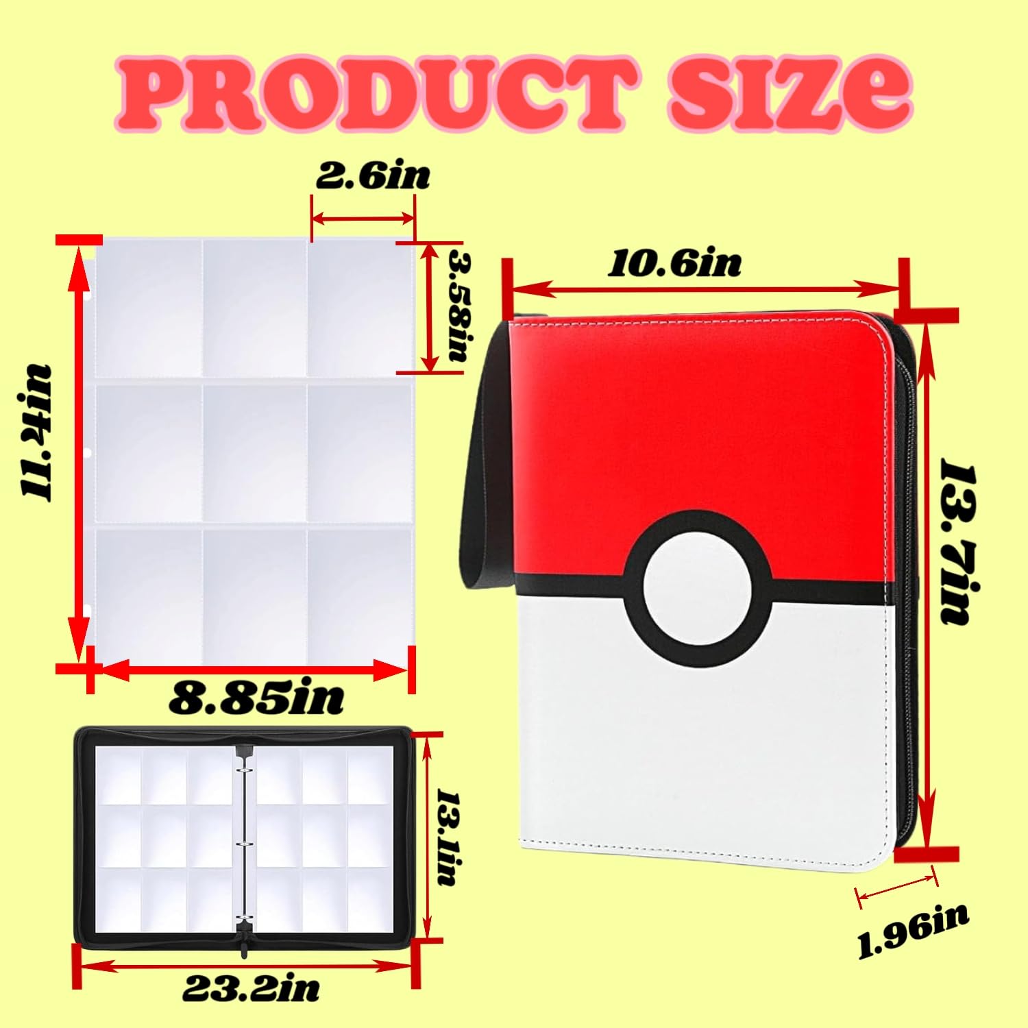 Amazon.com: 9-Pocket Trading Card Binder Holds 900 Cards