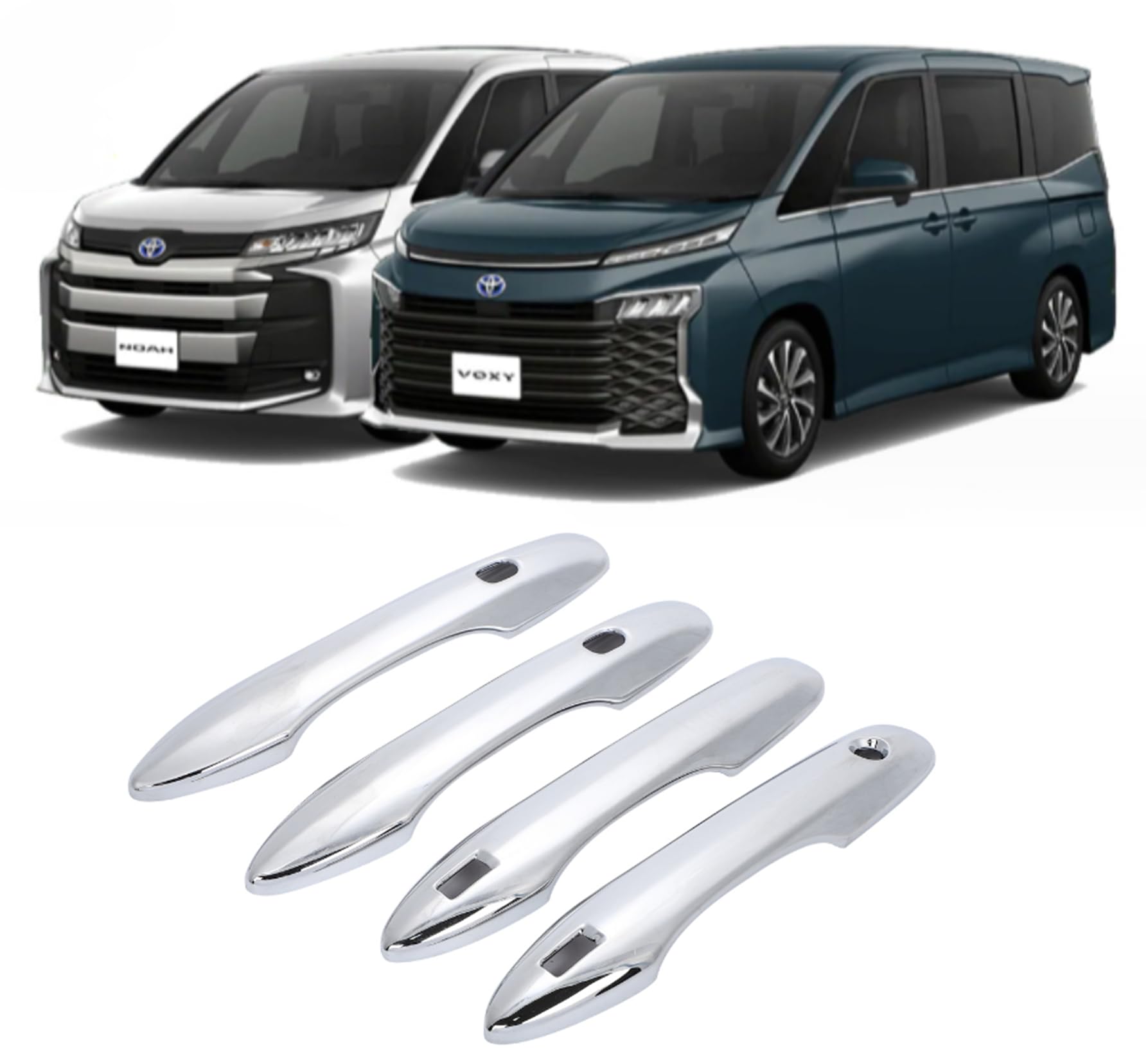 Amazon.co.jp: トヨタ対応 ドアハンドルカバー 銀 ノア ヴォクシー 90