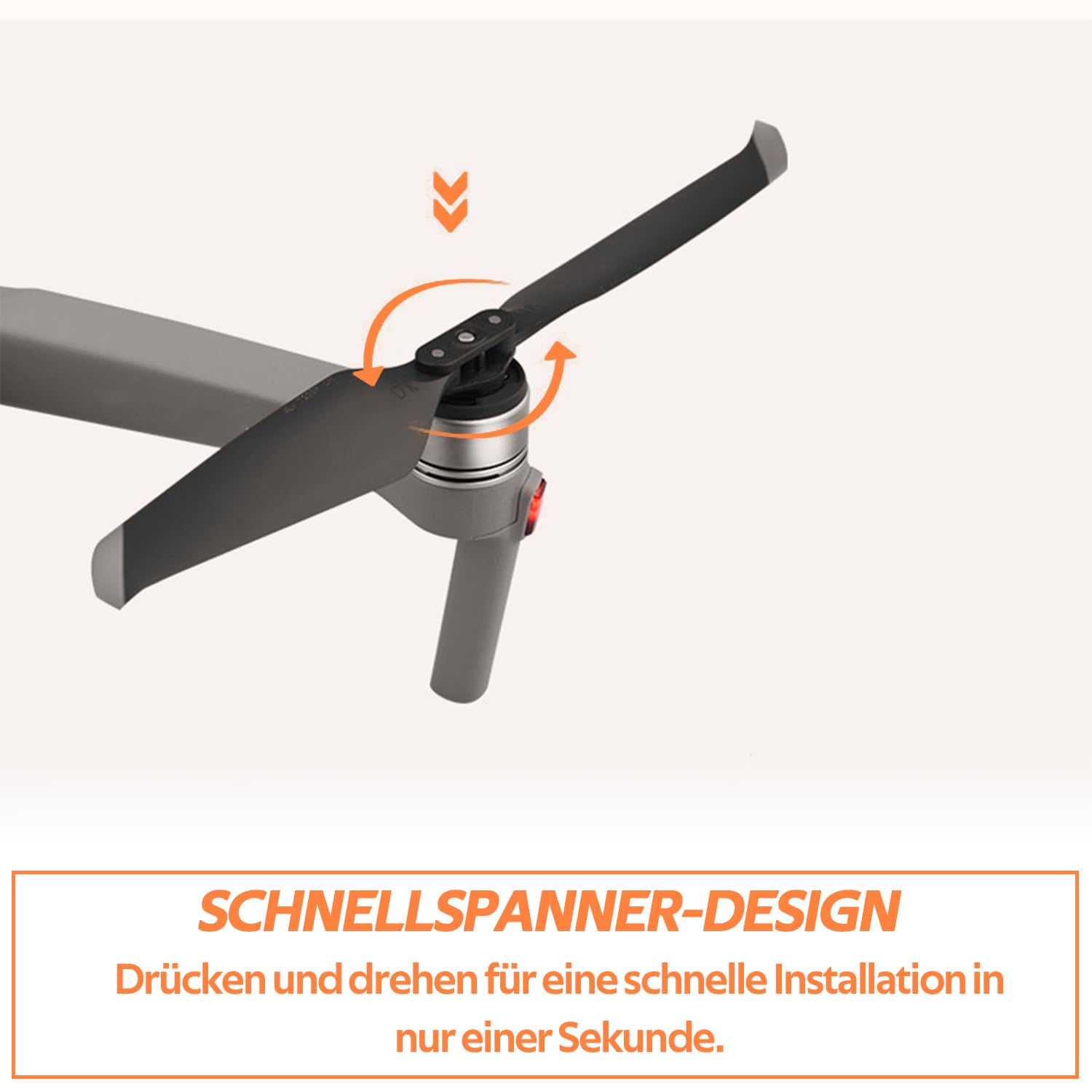 GIONAR Propeller Für DJI Mavic 2 Pro/Zoom – 4 Paar, Grau, Geräuscharm, Schnellverschluss-Design