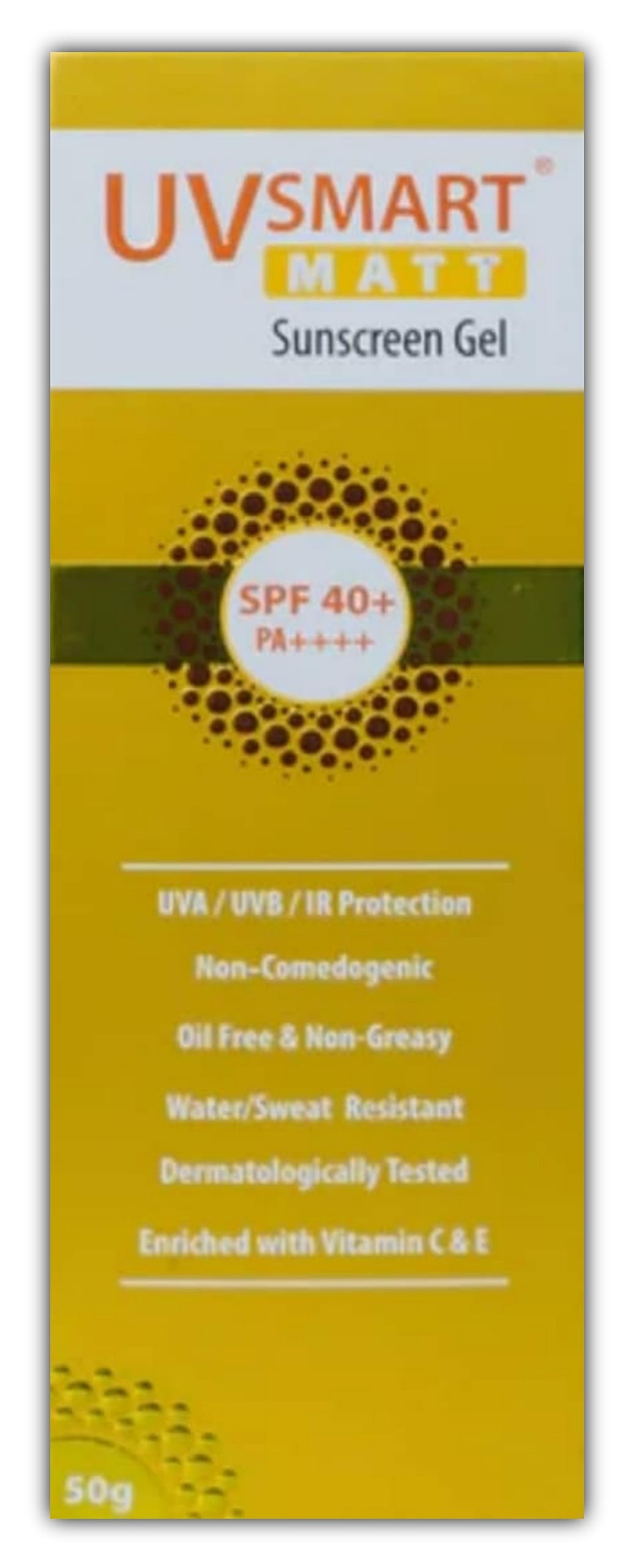 UVSMART MATT ADVANCED SUNSCREEN GEL 50GM