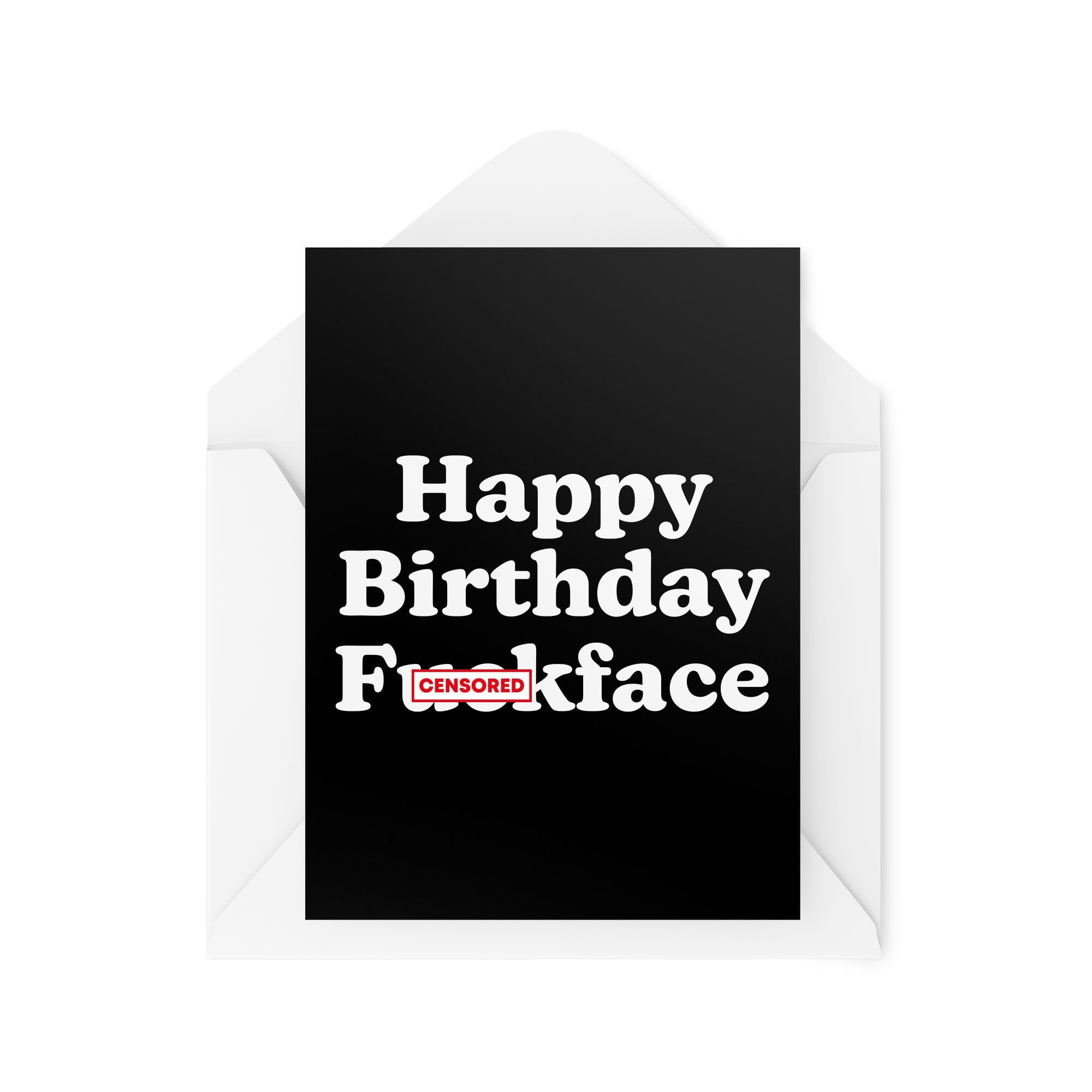 Funny Birthday Cards - Happy Birthday F*ckface - Sweary Cards - Cards for Friends and Colleagues - CBH1824