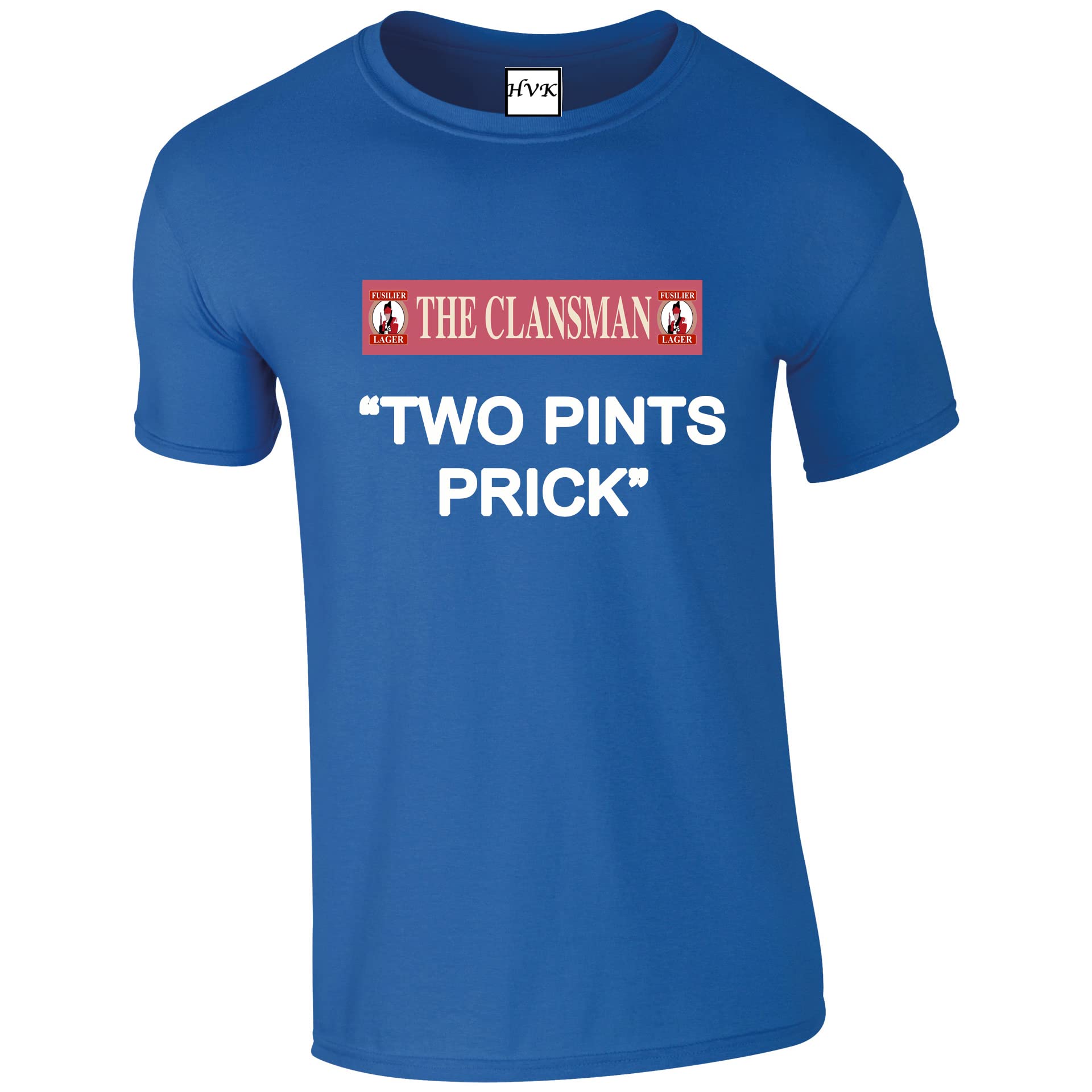 HiViz Kings Still Game Two Pints Prick Printed T Shirt Craiglang (as8, Alpha, x_l, Regular, Regular, Blue)