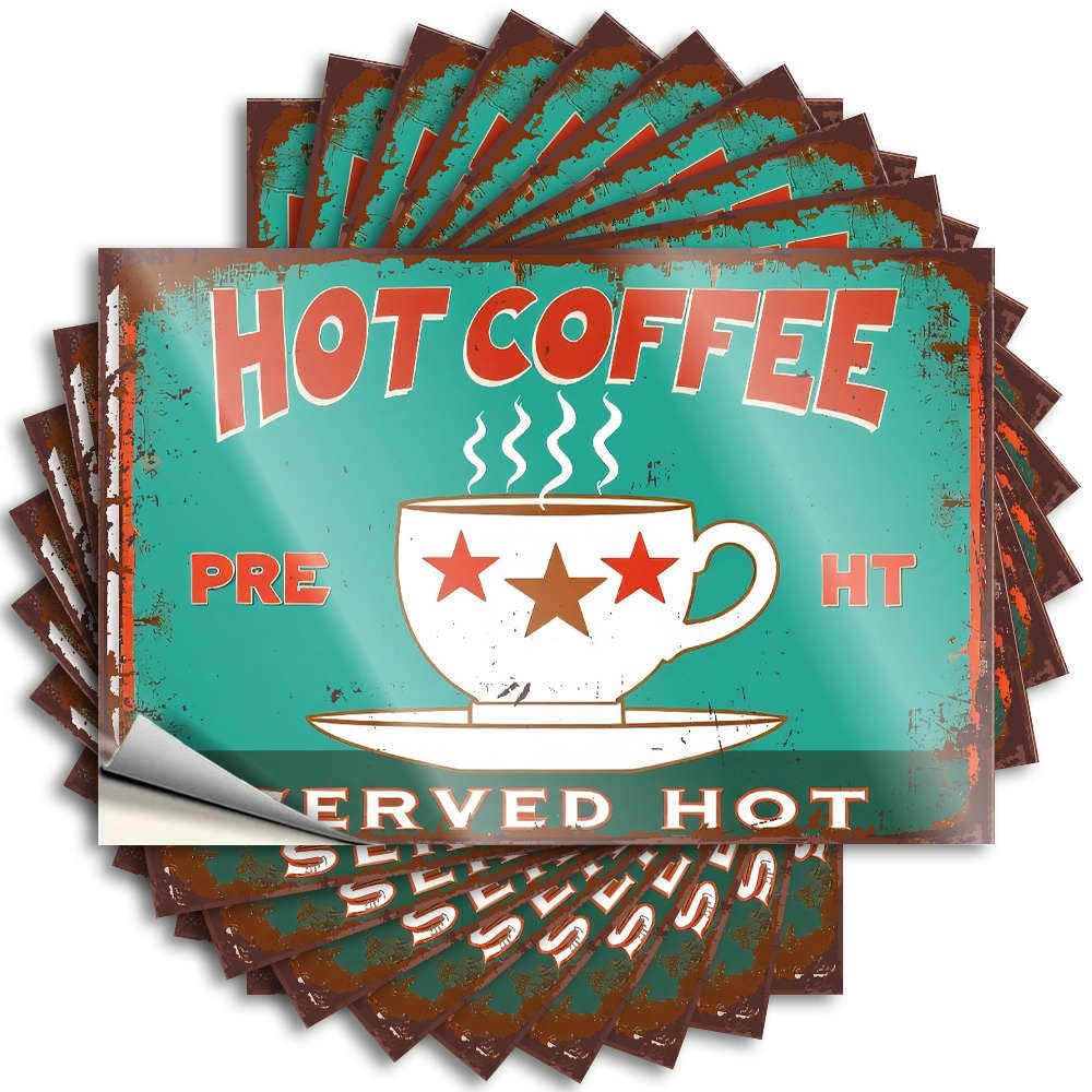 Decor Saying - Cheap Football Cover Hot Coffee Served Hot(6X9CM)