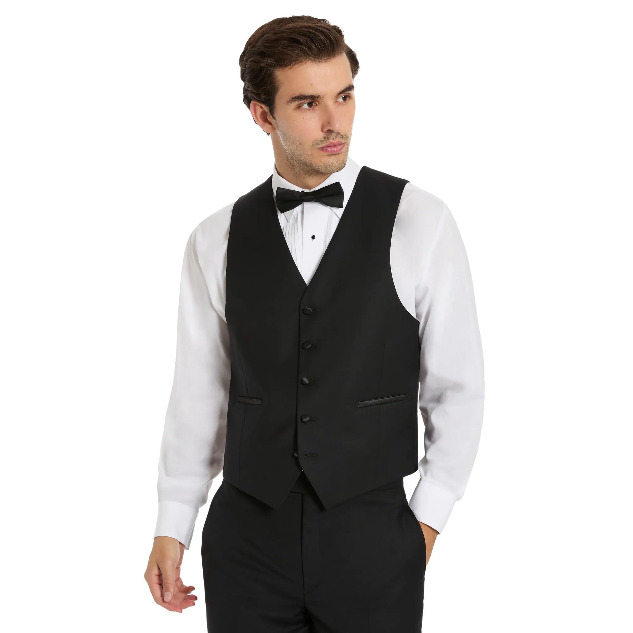 Michael Kors Men’s 3-Piece Slim Fit Tuxedo Suit Set | Vests | Weddings Proms &amp; Formal Events(Pants &amp; Jackets Sold Seperately)