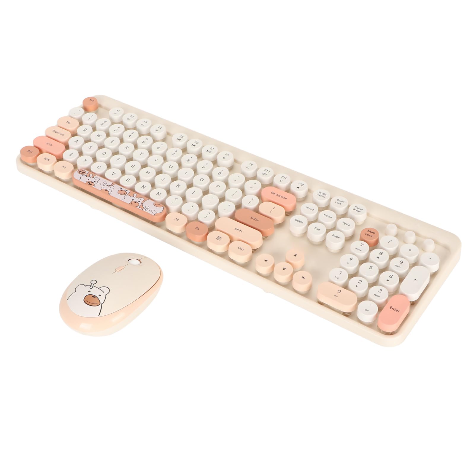 Amazon | ワイヤレスキーボードとマウスのコンボ、2.4Gかわいい