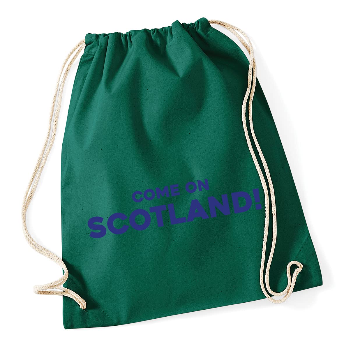 Hippowarehouse Come on scotland Drawstring Cotton School Gym Bag 37cm x 46cm, 12 litres