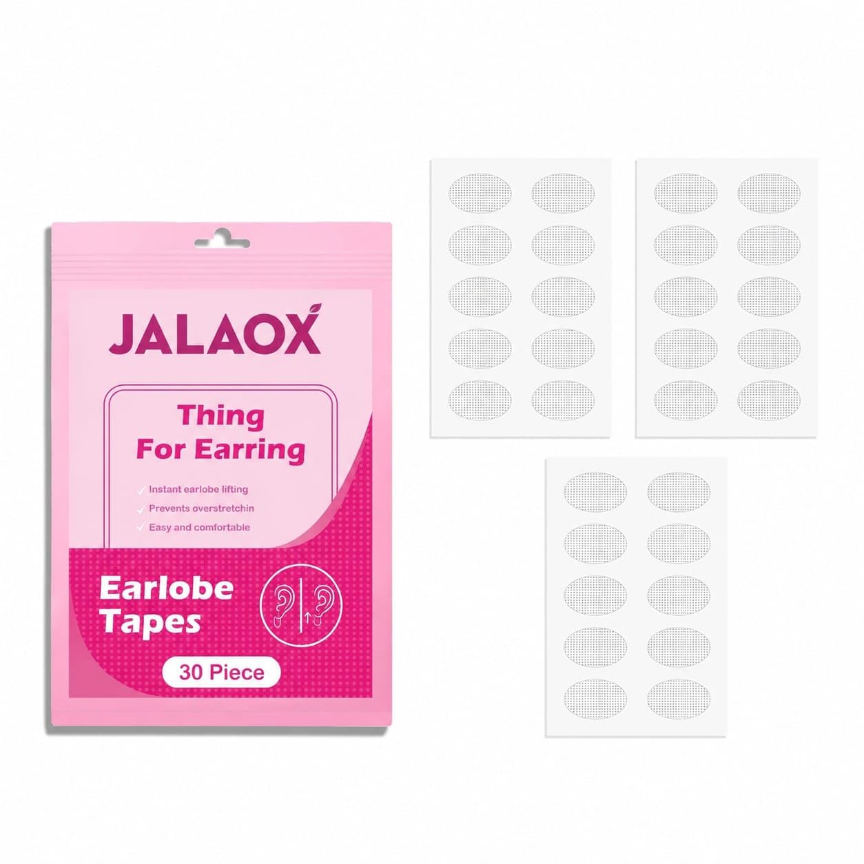 30piece Earlobe Support Patches | Invisible Ear Stickers for Heavy Earrings, Jhumkas & Big Ear Holes – Secure Lift Tape for Earlobe Protection & Support, Discreet & Comfortable Wear-image-30