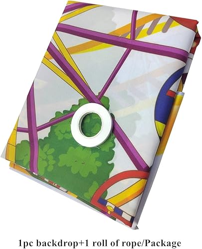 Miniatura 5 de Telón de fondo grande de carnaval de circo con 70.8 x 43.3 pulgadas, telón de fondo de fotografía de bienvenida a la pancarta de carnaval para