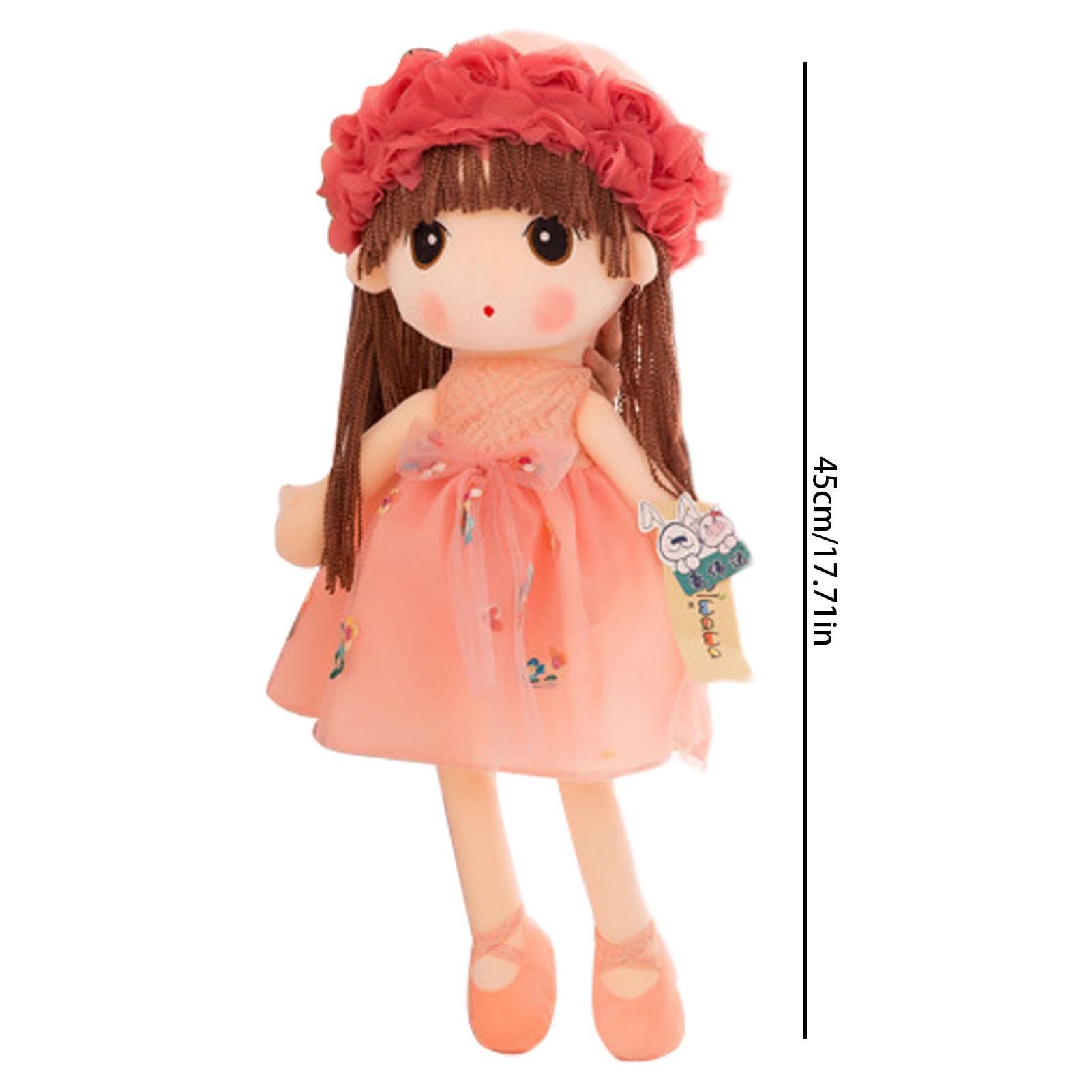 Muñeca De Trapo De Felpa – Peluche Princesa De 45 Cm, Juguete Suave Para Abrazar, Decoración Y Regalo