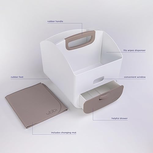 Miniatura 4 de Ubbi Organizador portátil para pañales y cambiador, almacenamiento de pañales, organizador de carritos, almacena pañales para bebés, toallitas y
