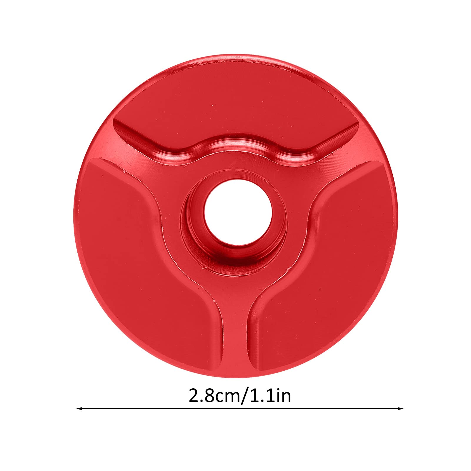 Yuecoom Cycling Headset Top Cover, Bike Headset Top Cap MTB Stem Cap Aluminum Alloy Front Fork Stem Top Caps Bowl Bike Stem Cover Threadless for Mtbs Bike(Red)