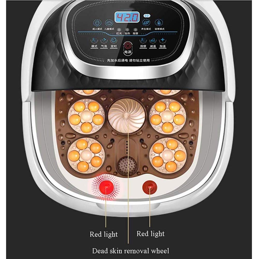 UYDJAKX Masajeador de baño de SPA para pies eléctrico con Cubo para baño de pies con Calor Star of Light