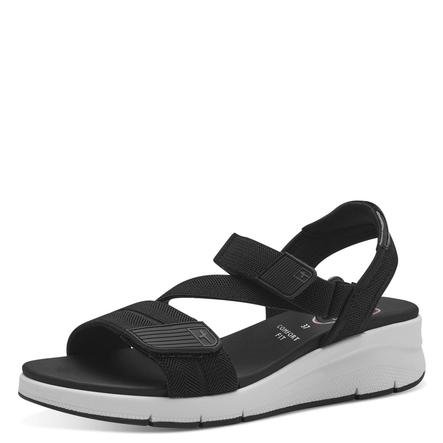 Tamaris Comfort Damen Sandalen flach mit Klettverschluss Vegan