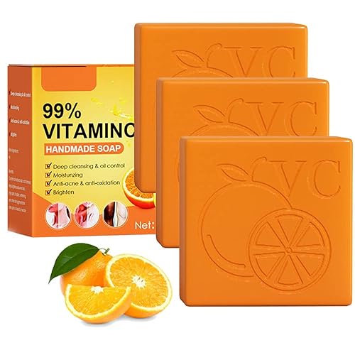 123 piezas Elements Vitamina C jabón hecho a mano jabón natural de vitamina C naranja natural jabón blanqueador hecho a mano jabón orgánico natural