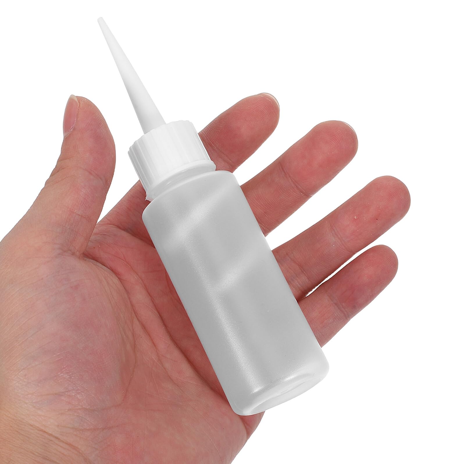 Flacone con Punta Fine 50ml in Plastico, 100 Pezzi | Colla Liquida e Grout, Controllo Accurato, Riempimento di Fessure Sottili, Uso in Bagno e Crafting