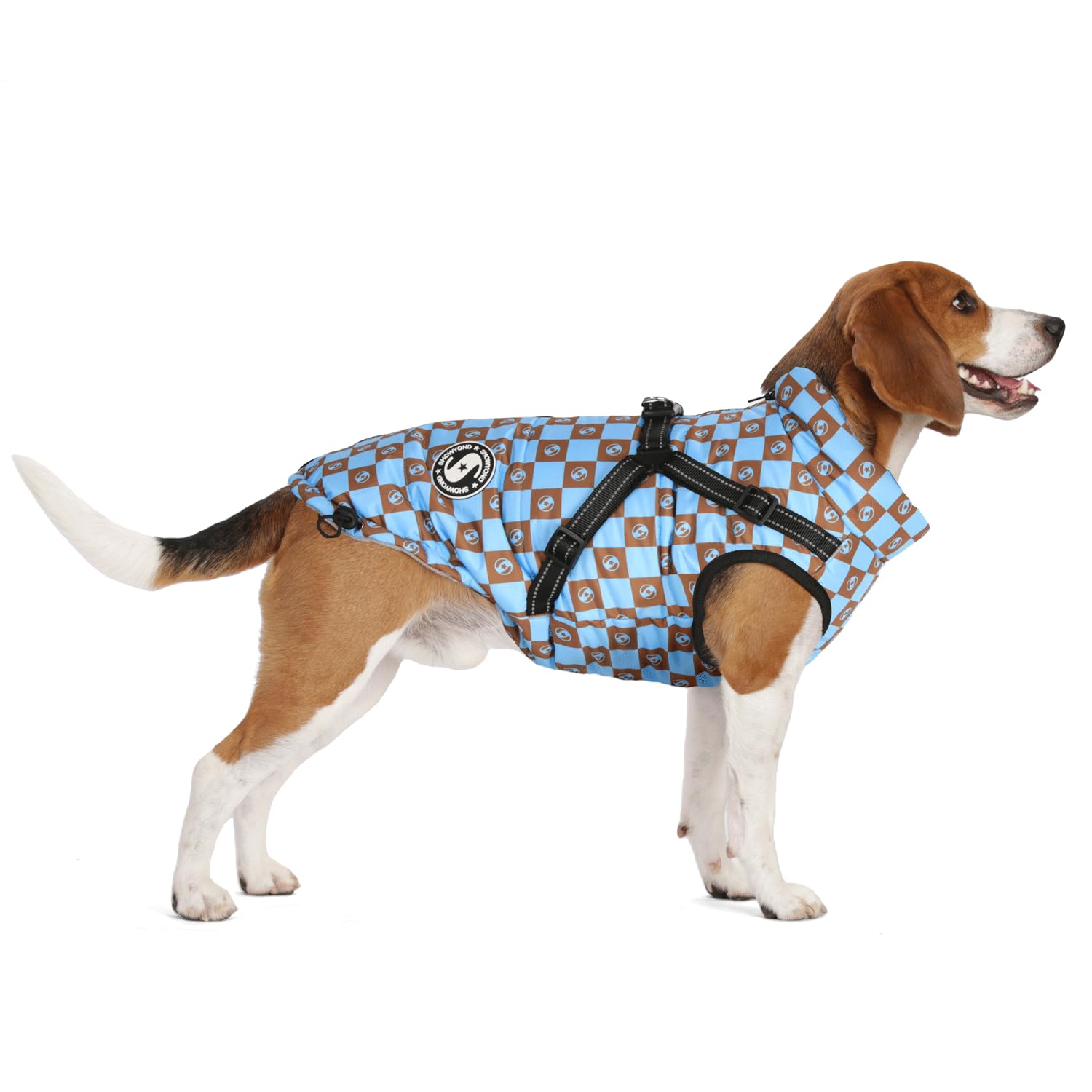 showyond Dog Coats Waterproof Winter Warm Zip Up Dog Coat with Harness Jacket for Puppy Small Medium Large Dogs