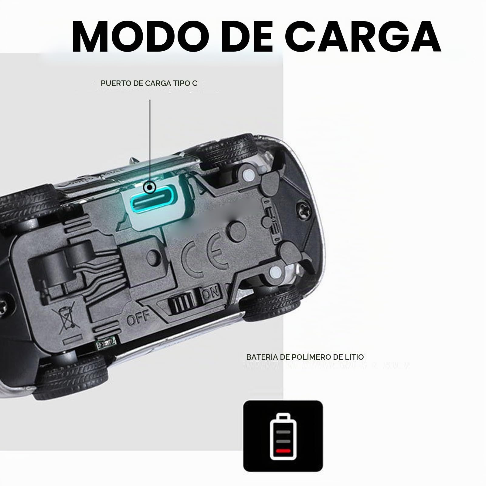 Bewinner Mini Coche RC con Cámara HD FPV, Coche de Carreras de Deriva a Escala 1:64 con Luces Ambientales, 3 Modos de Velocidad, Transferencia de Vídeo en Tiempo Real, Control Remoto de