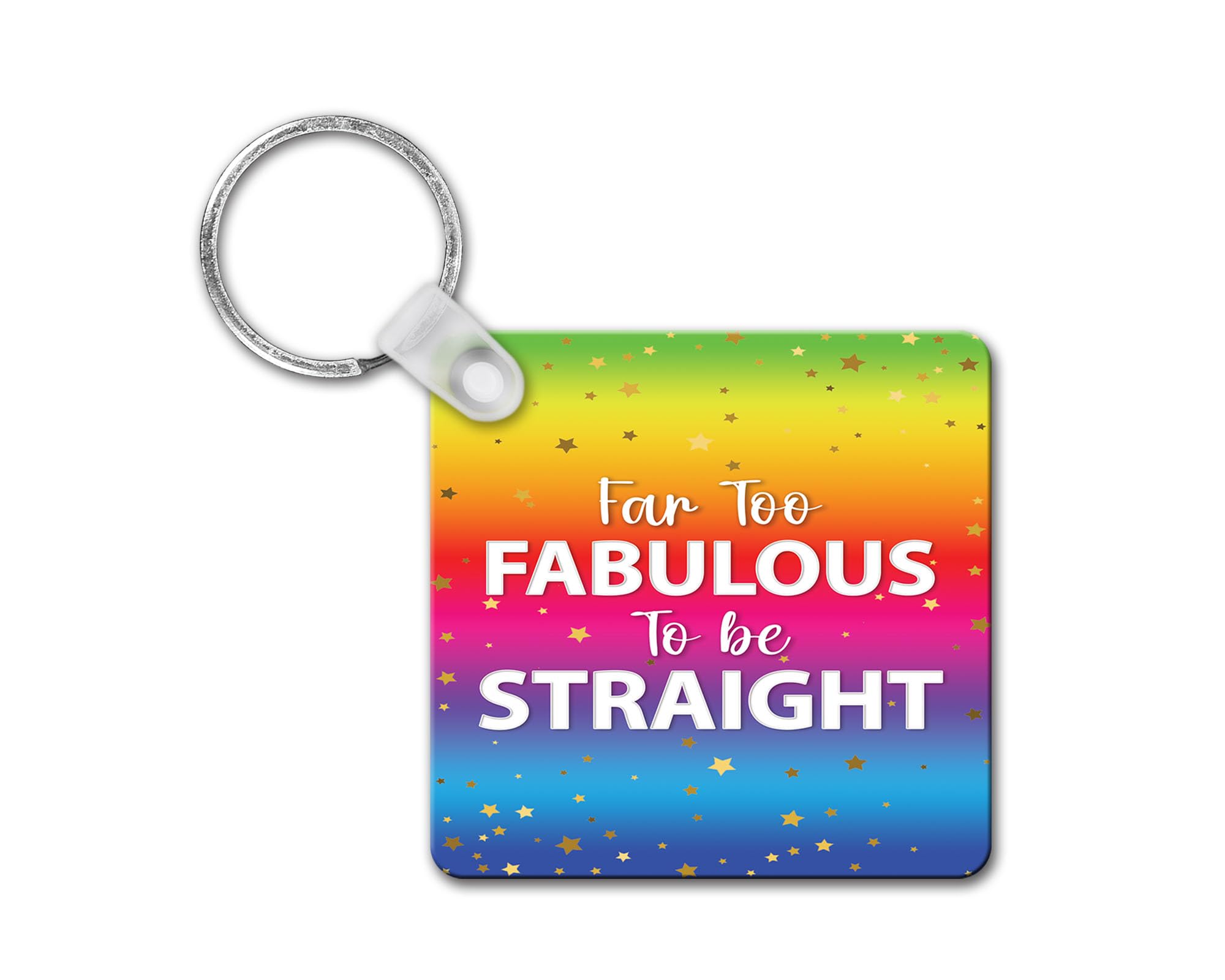 Rib Ticklerz Men's Multicolor - Funny Keyring Far Too Fabulous To Be Straight Gay Gifts Birthday Christmas Joke Present Lgbtq Rainbow Gay Gifts For Him For Keyrings - Skr220