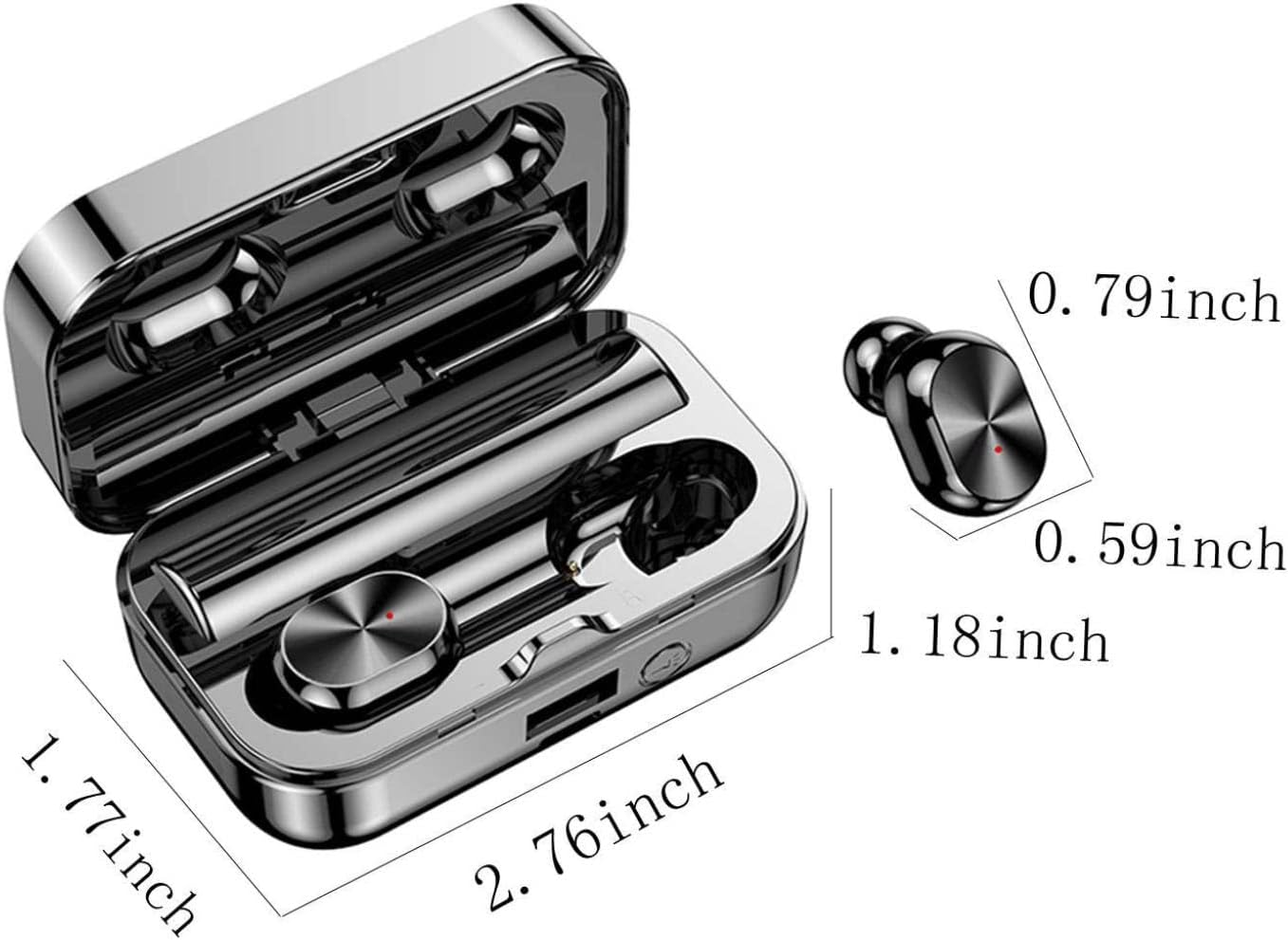 wireless earbuds with digital power display bluetooth 5 2 binaural in ear sports earphone waterproof noise reduction headset