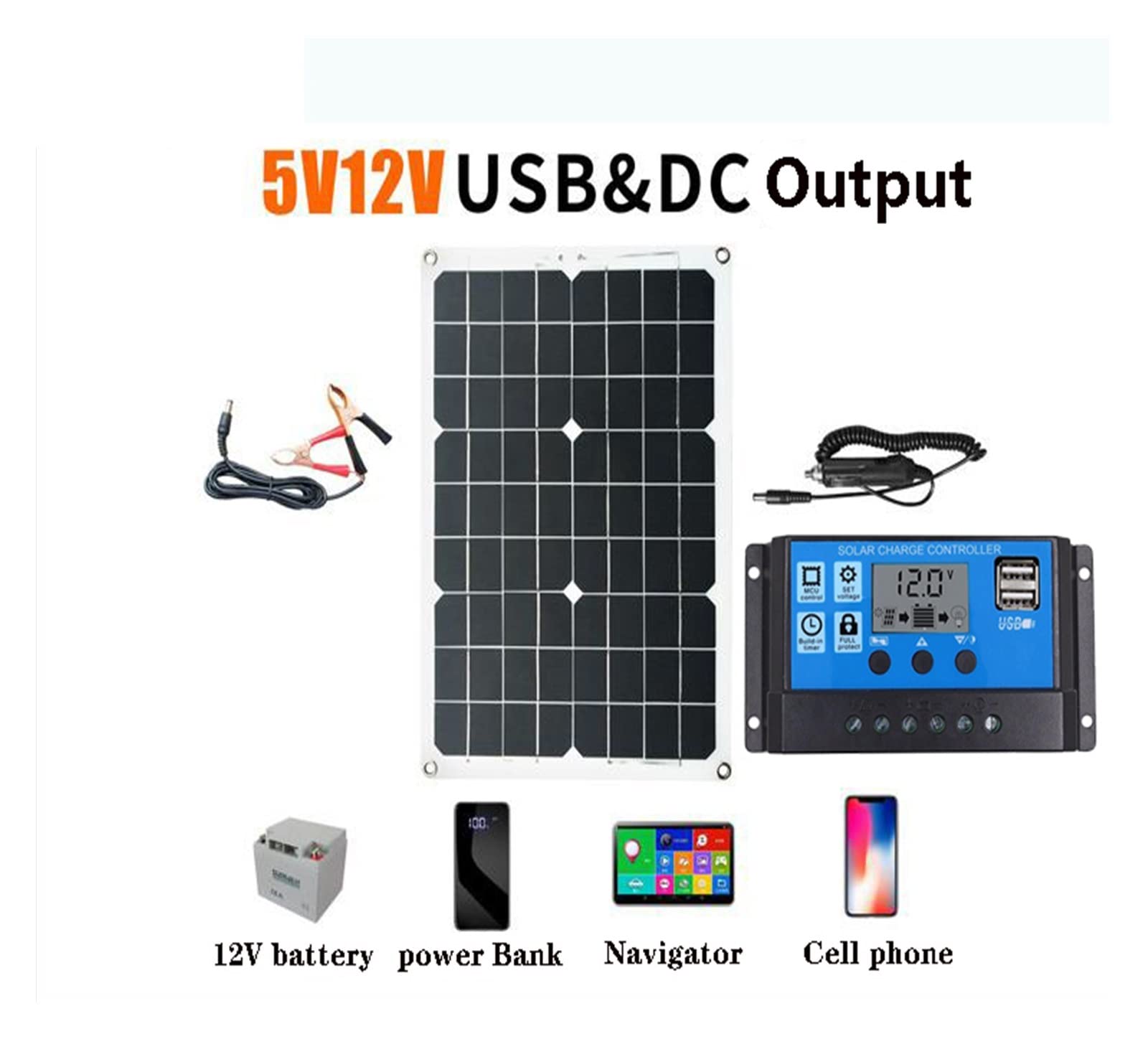 Amazon.co.jp: 電源インバーター 500W 12ボルト ソーラーパネル