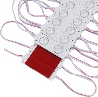 Q QINGCHEN LED Modules for sign UL Listed 1.2W Waterproof Decorative Light for Advertising Lightbox Letter with Tape Adhesive Backside 100pcs Pack,Red