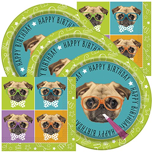 pug paper plates