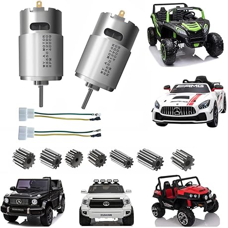 2 Pcs 12V RS550 Power Wheels Upgrade Kit for High-Speed Adventures