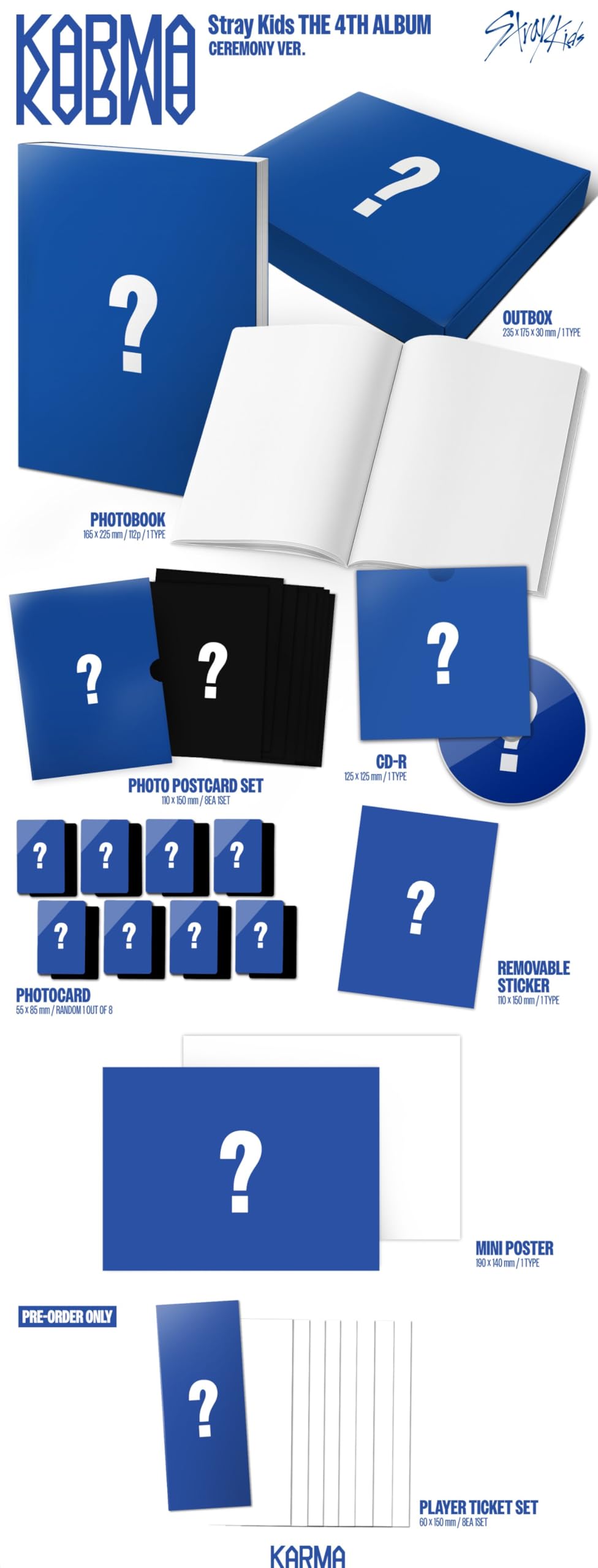 straykids karma 通常盤 ceremony 新品未開封 14枚 Stray Kids KARMA [CEREMONY Ver.] 4th Full Album : Amazon.co.uk