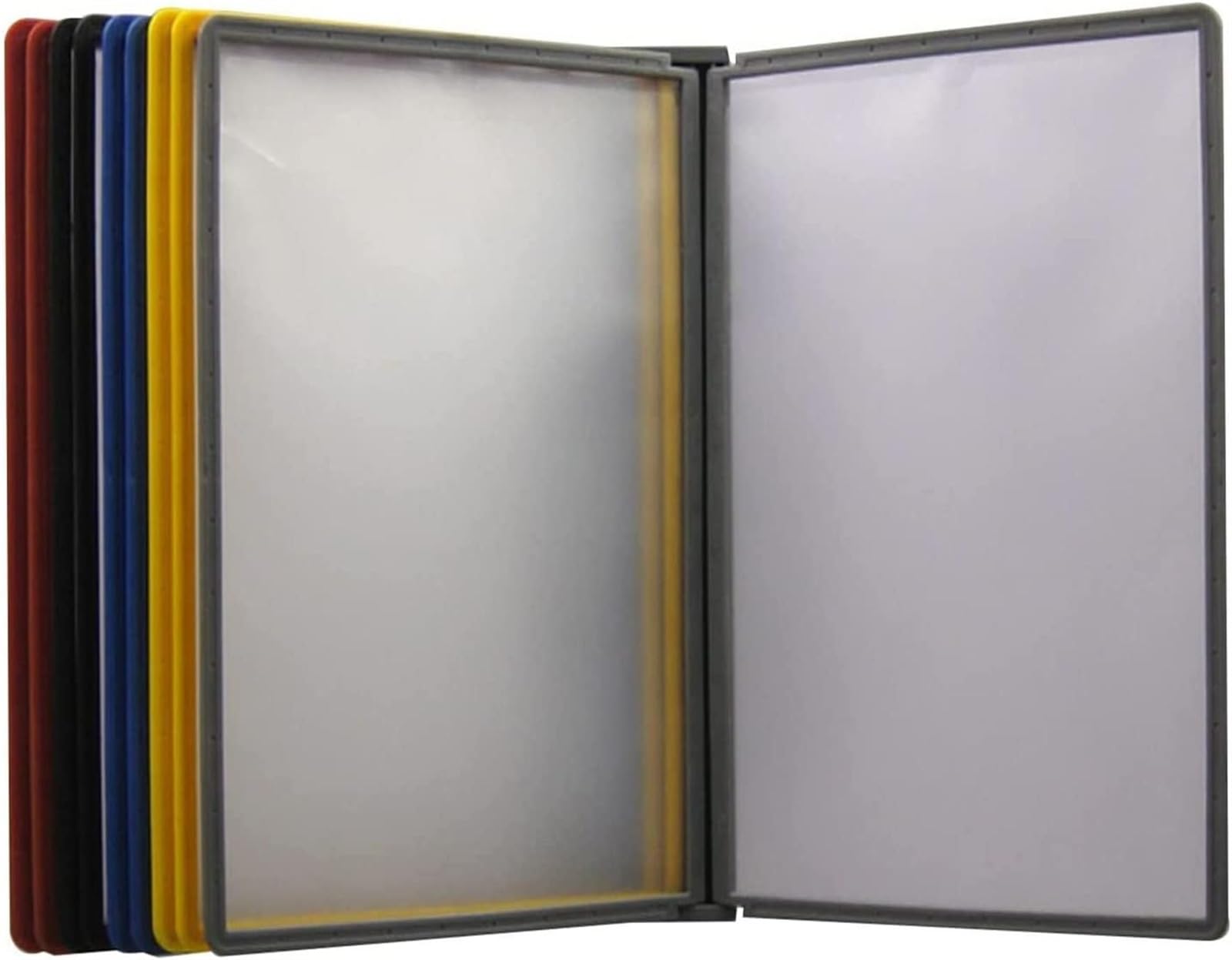 SnamicE Desktop Reference Organizer - Wall Mount Reference Organizer, 10 Panels, A4 Folder Wall-Mounted File Holder, for Workshop, Exhibition Hall, Storing and Displaying Documents,