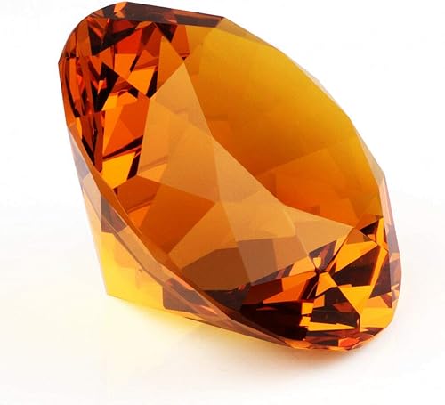 Zoogamo 4  100 mm Dark Green Diamond Shaped Glass Crystal Paperweight  Home Office Decor & Wedding Favors Decoration with Gift Box