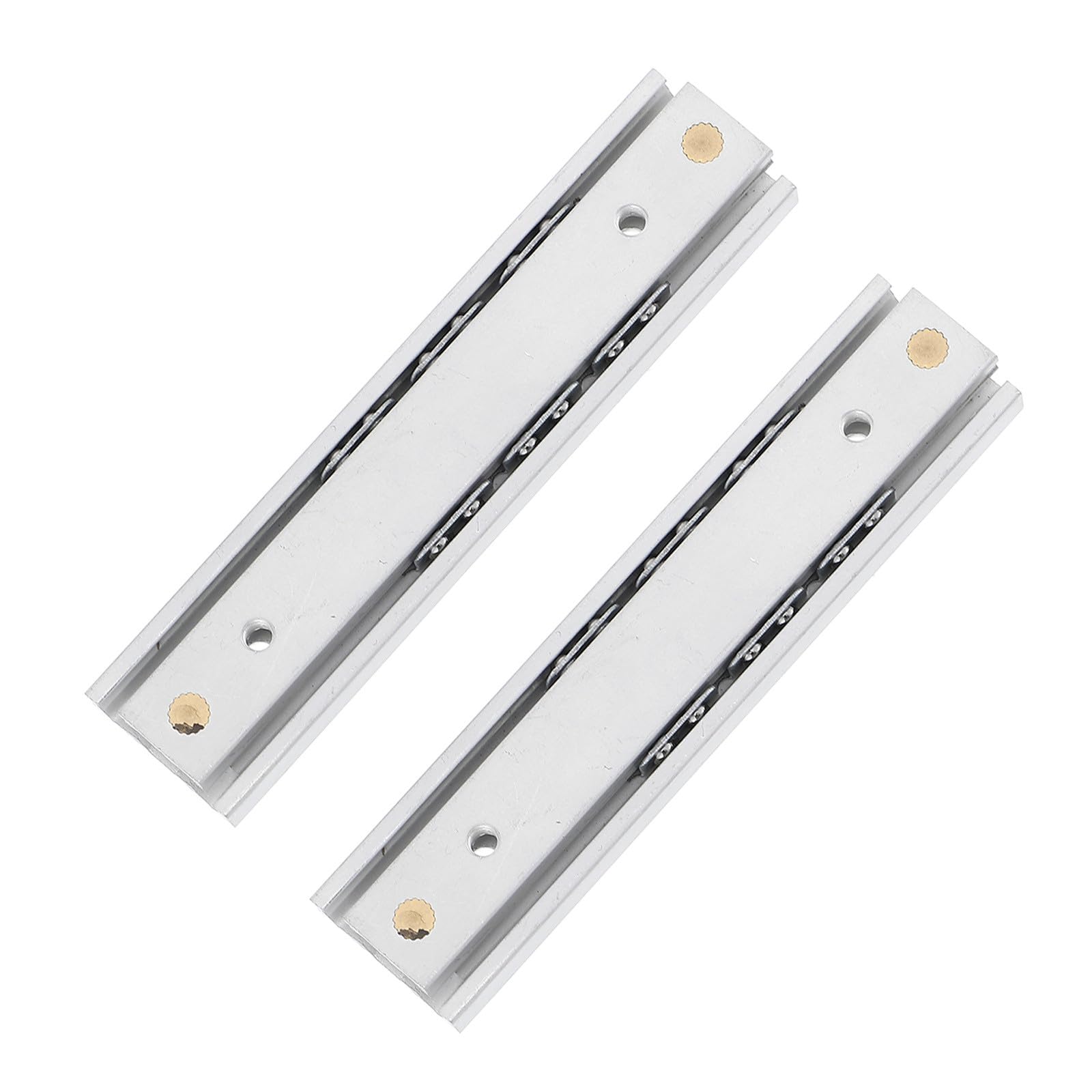 Jvnalwnkv One Color Cabinet Drawer Slide Rail，Stainless Steel Rail,2Pcs Wide Heavy Duty Miniature Slides Smooth Ball Bearing Extension Rails