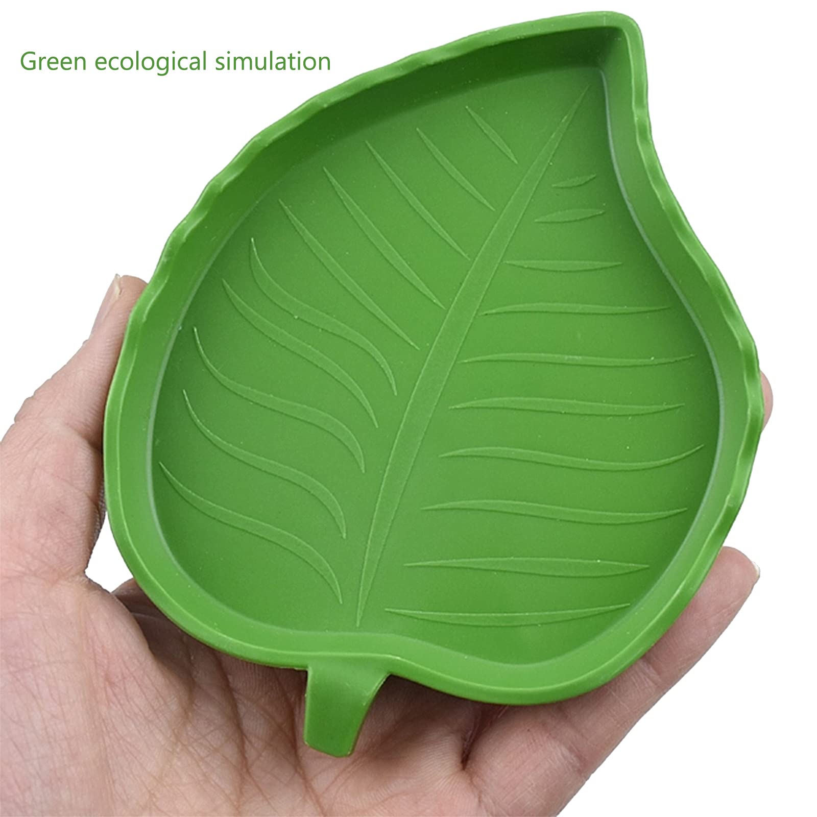 2 Pièces Bol d'eau de Nourriture Abreuvoir Tortue Plat de Reptile pour Petits Animaux domestiques, Lézard, Araignée, Scorpion (Vert)