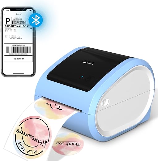 Phomemo Bluetooth Shipping Printer Thermal Label Printer 4x6 Printer for Small Business &amp; Packages, Barcode, Address Label