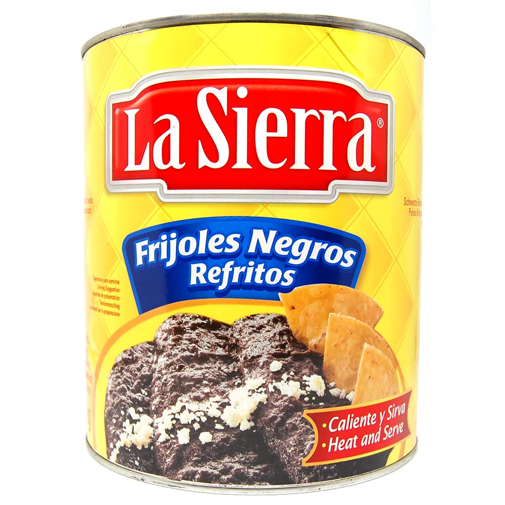 La Sierra Refried Black Beans 3kg / Mexican Frijoles Black Beans, Refried Beans, Canned Refried Beans, Vegetarian Food