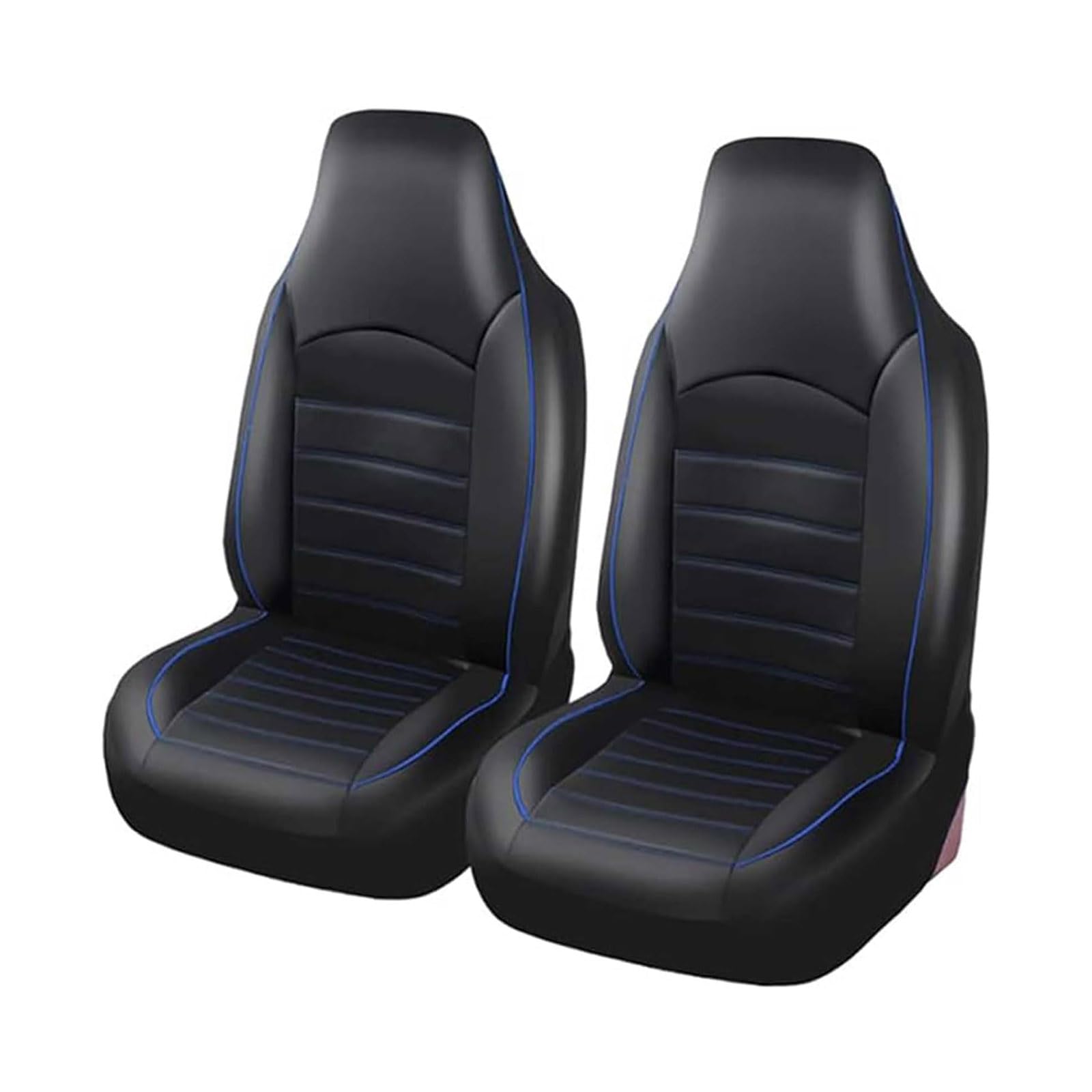 Car seat covers For Mini Hatch R50 R56 F55 F56 JCW/One/One D/Cooper/S, 2pcs PU Leather Car Seat Covers Comfortable Breathable Waterproof Protectors Interior Accessories,B/Blue