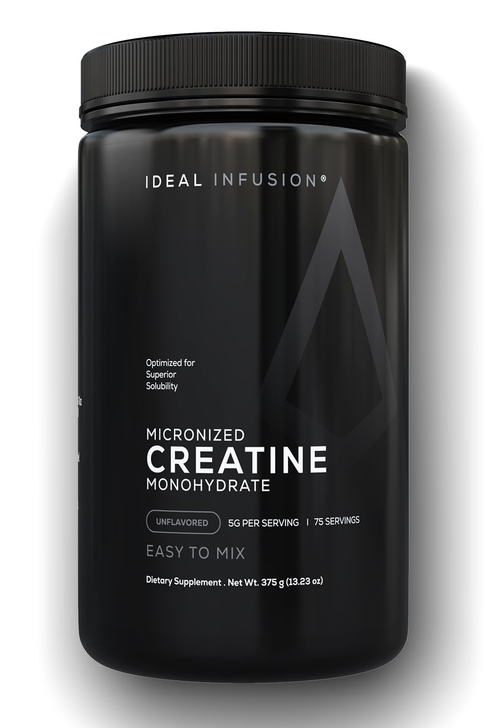 Pure Micronized Creatine Monohydrate: OptiCreatine Instant Mix Ultra Fine Powder - Supports Muscle Strength, Cellular Energy & Brain Function - No Grit or Clumps, Unflavored, 75 Servings, Vegan