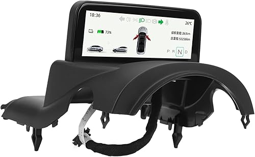 Pantalla HUD de coche de 4.6 pulgadas, pantalla ultra mini pantalla LCD velocímetro pantalla digital reemplazo para Tesla Modelo 3 Y (AMD Ryzen)