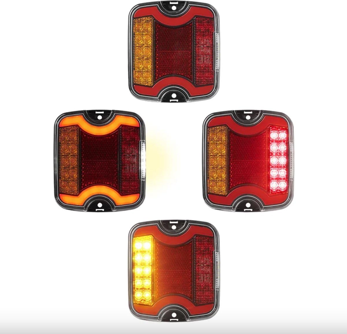 ProPlus Tylne światło lewe 4-funkcyjne, 105 x 95 mm, LED + GLOW, tylne światło przyczepy