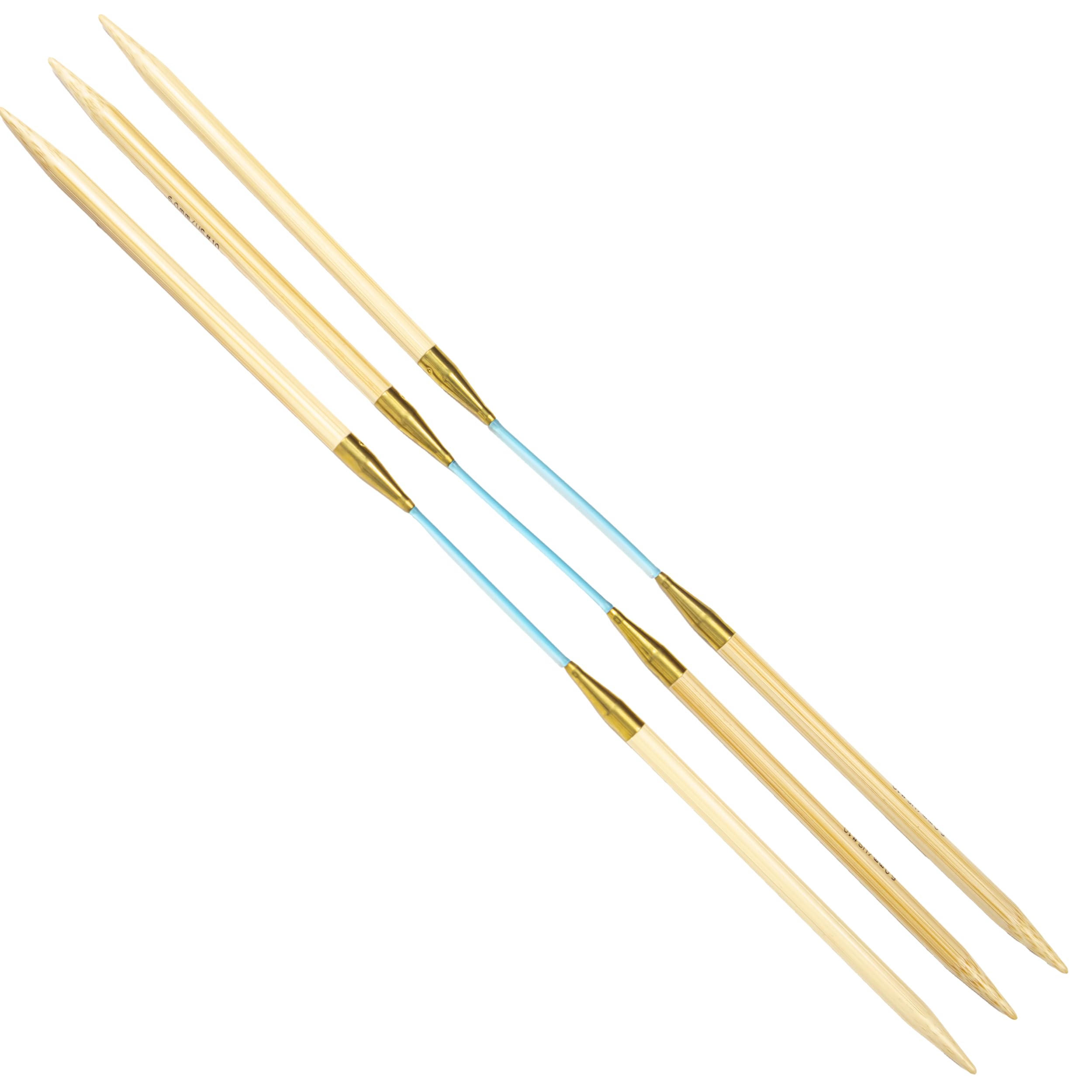 skacel by addi Flexiflips Agujas de tejer de doble punta, puntas de bambú de 24 cm con cordón de nailon flexible, 3,5 mm (talla 4 de EE. UU.)