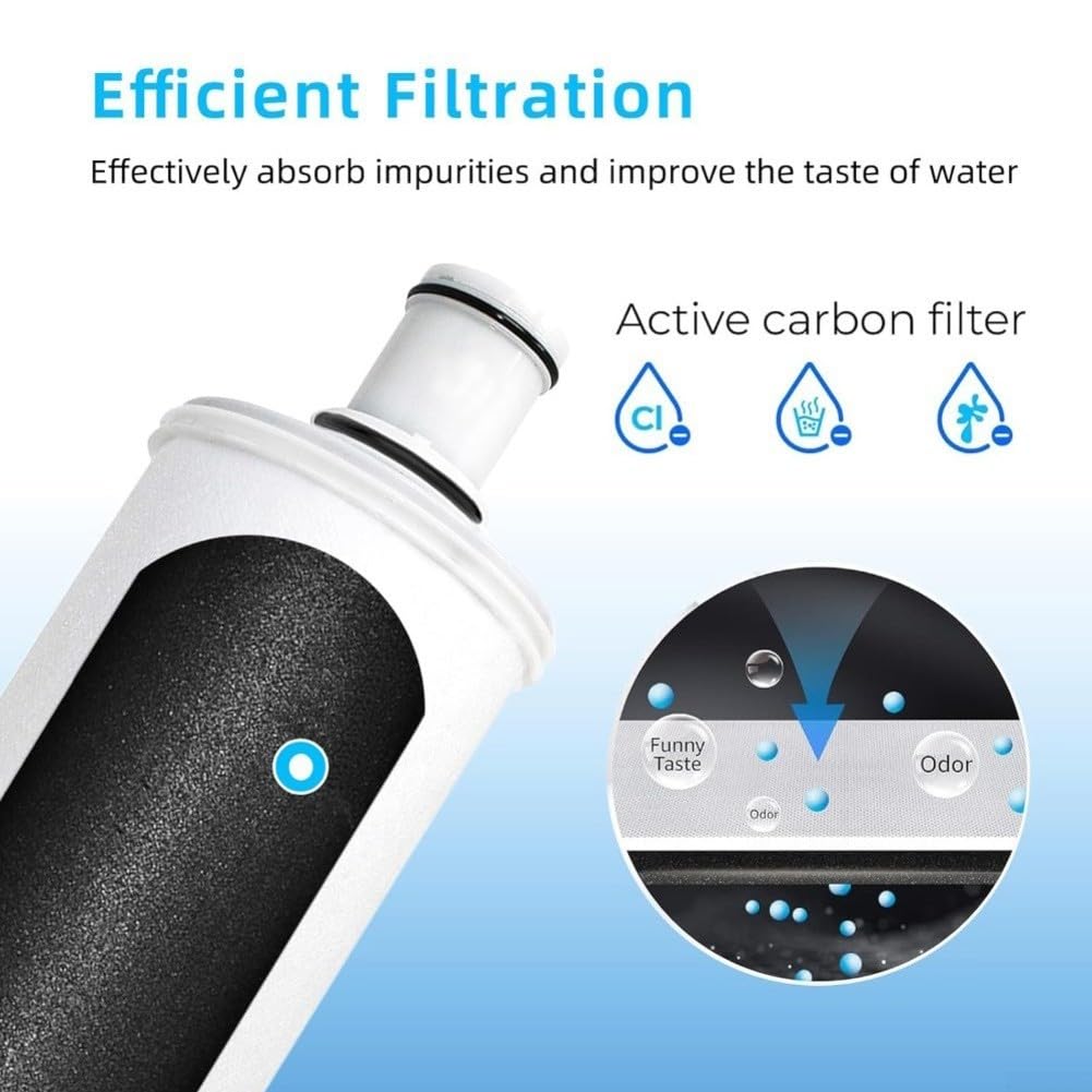 Cartouche de rechange pour filtre à eau compatible avec système eSpring, 100186 Recharge de filtre à charbon actif, filtre en tissu non tissé pour boire à la maison