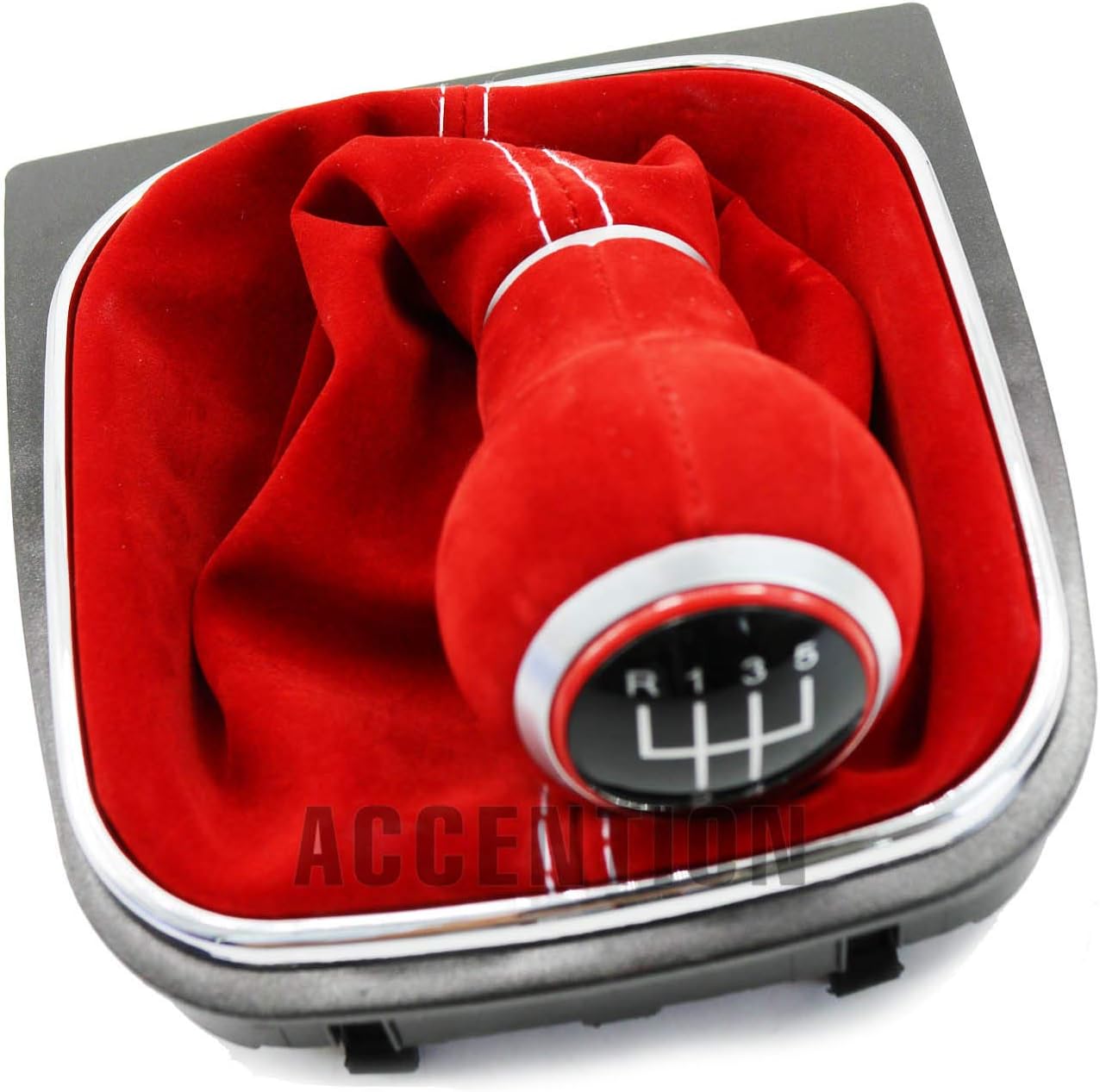 for VW Golf 5 MK5 R32 GTI 2004 2005 2006 2007 2008 2009 Car-Stying 5 Speed Car Gear Stick Level Shift Knob with Leather Boot