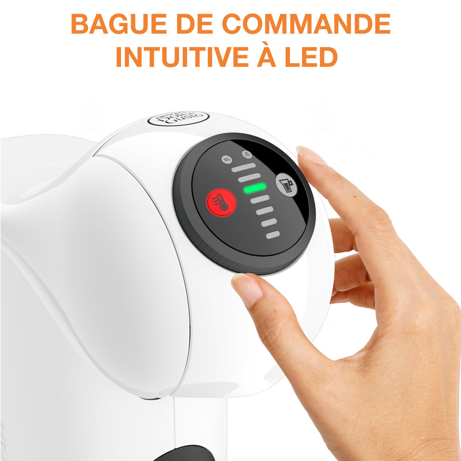 Krups - Nescafé Dolce Gusto Genio S Machine à café 0,8 L - 15 bars - Blanc | Cafetière dosette multi-boissons - Prépare 30 variétés chaudes ou froides - compacte et personnalisable - Pression 15 bars