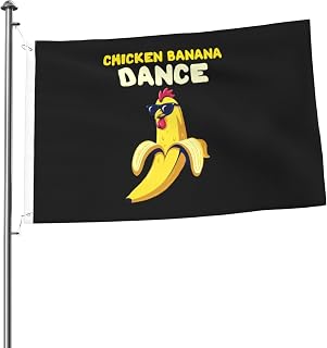 Double Sided Chicken Banana Dance 2x3 Ft Flag Banner Decor Outdoor Yard Garden