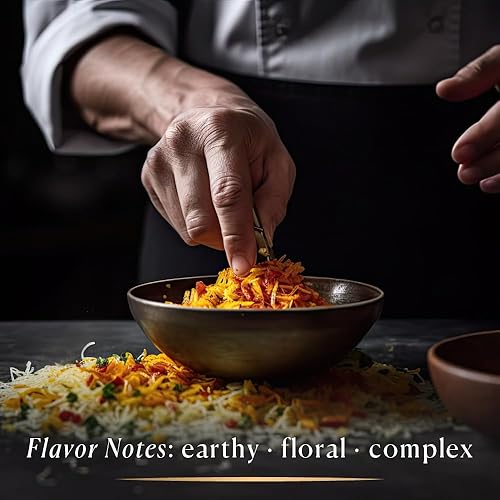 Miniatura 4 de Cook's, Hilos de azafrán de grado negin premium, hebras de azafrán rojo oscuro prémium para té, paella, risotto, biryani, postre, 0.18 onzas