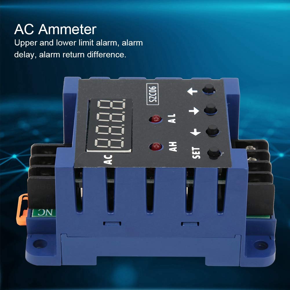 Digitales Wechselstrom-Amperemeter, AC110-220 V Digitales Amperemeter SZD06 mit 0,3-50 A Messbereich Obere untere Grenze, Alarmverzögerungsrelais SZD06 Detec(200A)