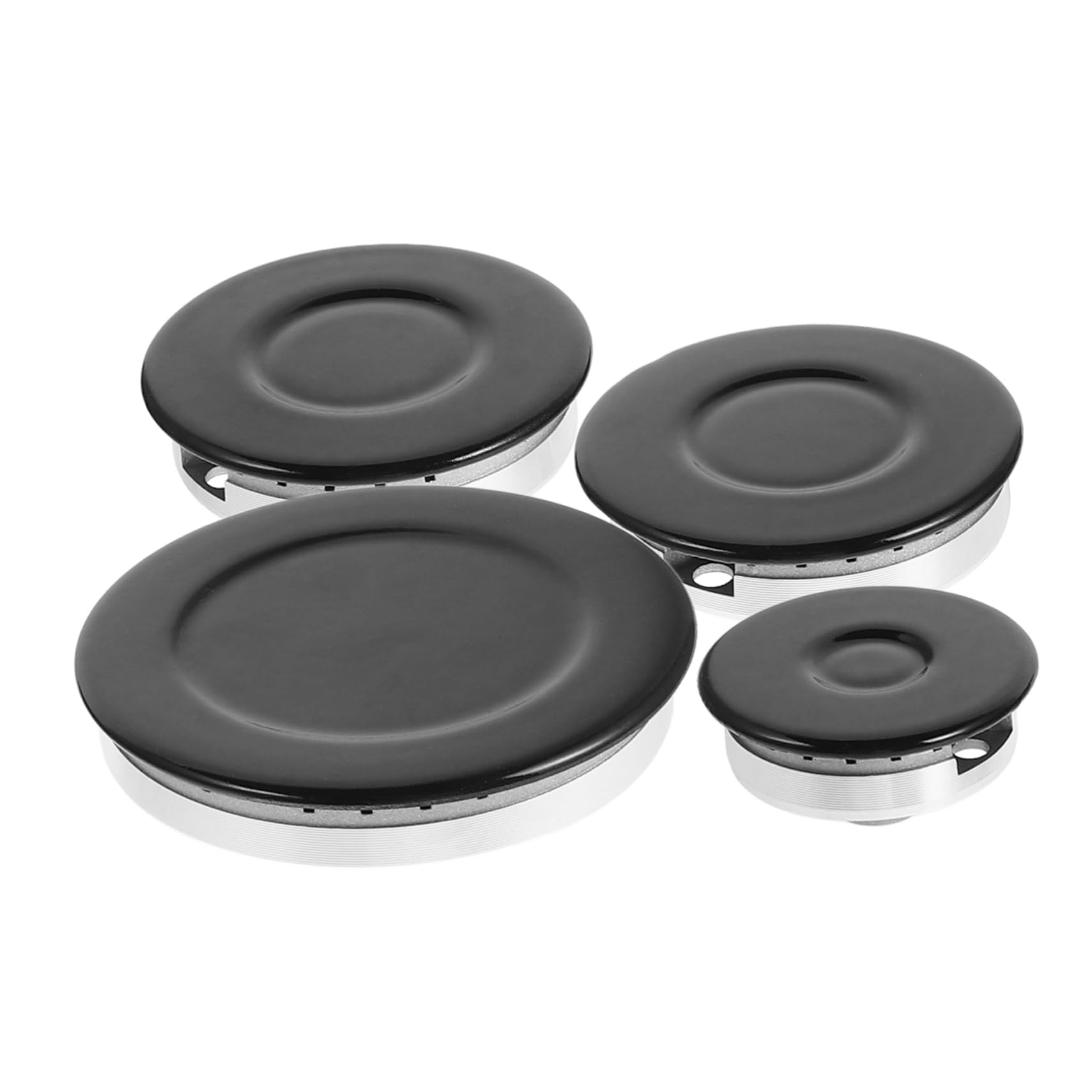 SHINEOFI Cubiertas para Quemadores de Estufa de Gas Negro Diseño Multifuncional y Múltiples Quemadores de Aluminio y Hierro para Cocina Segura